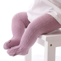 Cute Girls Cotton Knitted Tights-Purple-S-State of Style