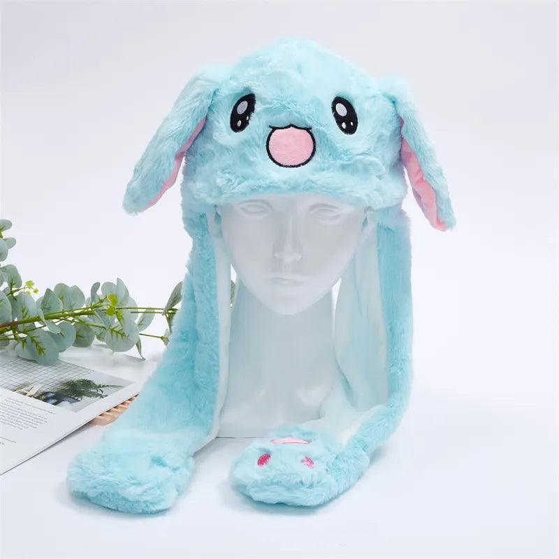 Cute Hat with Moving Ears - BunnyBounce Hat-Blue Rabbit-State of Style