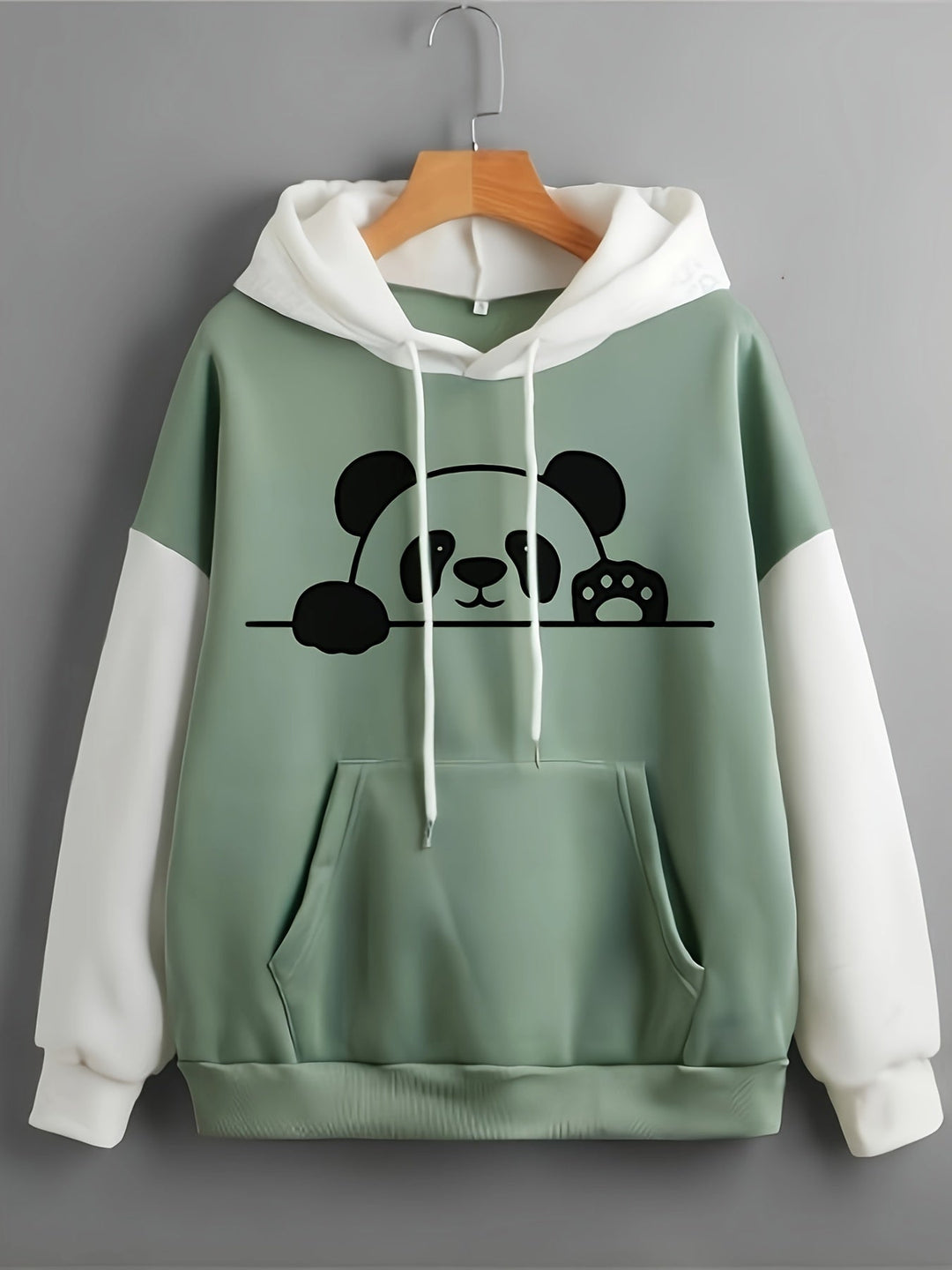 Cute Ladies Hoodie with Kangaroo Pocket - Amira-Green-XS-State of Style