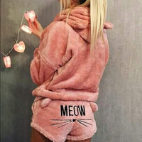 Cute Warm Kitty Cat Onesie-Pink-S-State of Style