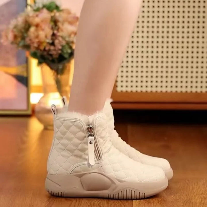 Cute Warm Ladies' Boots - Luna-White-3.0-State of Style