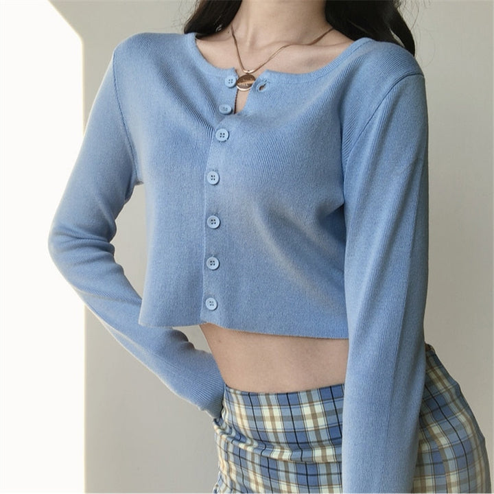 CuteTop | Women's Trendy Crop Top-Blue-One Size-State of Style