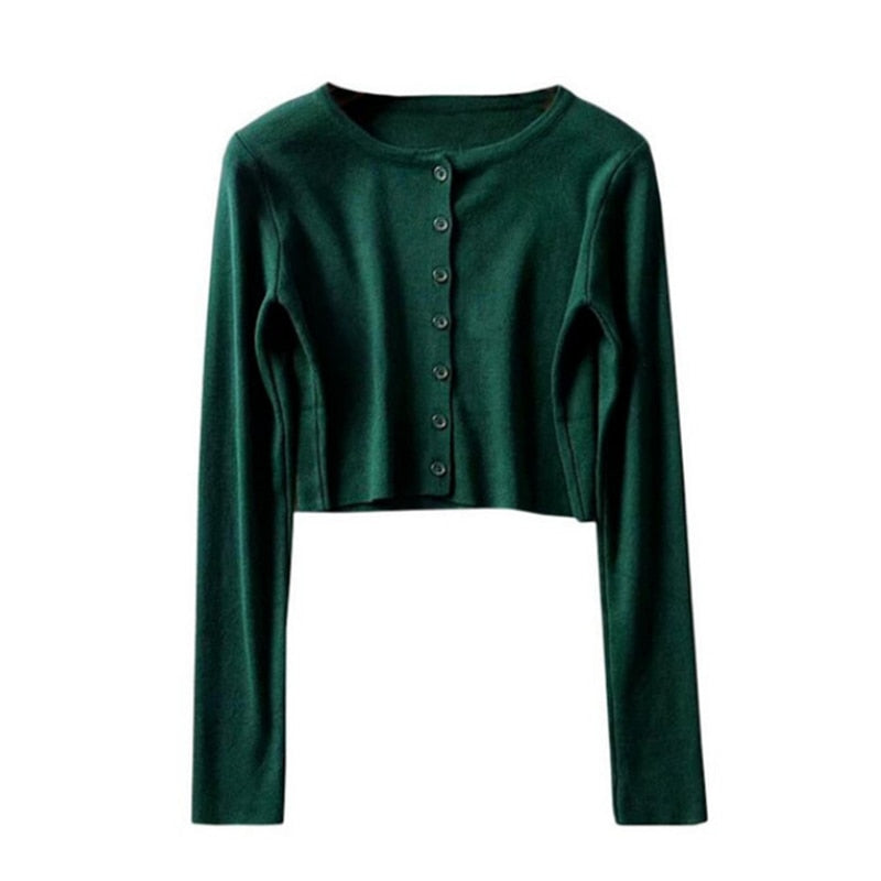 CuteTop | Women's Trendy Crop Top-Dark Green-One Size-State of Style