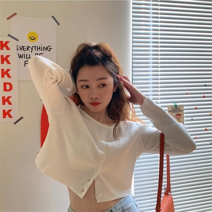 CuteTop | Women's Trendy Crop Top-White-One Size-State of Style