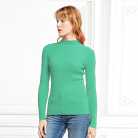 CutSweater | Women's Cosy Knit Pullover-Apple Green-State of Style