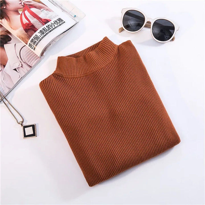 CutSweater | Women's Cosy Knit Pullover-Caramel-State of Style