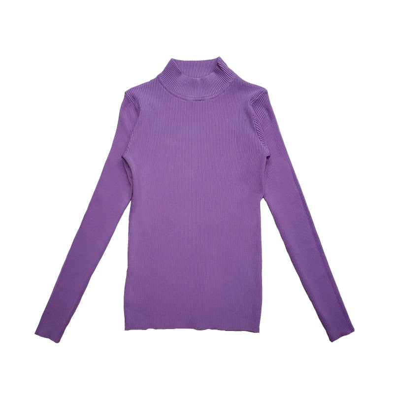 CutSweater | Women's Cosy Knit Pullover-Purple-State of Style