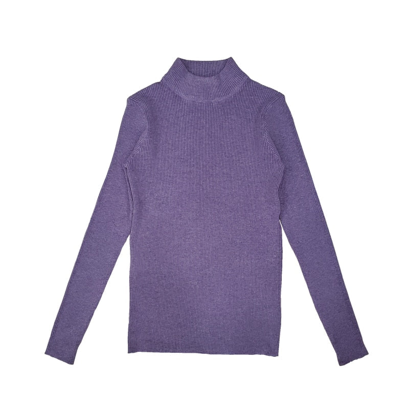 CutSweater | Women's Cosy Knit Pullover-Violet-State of Style