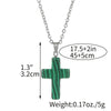 Natural Gemstone Cross Necklace - Seraphina