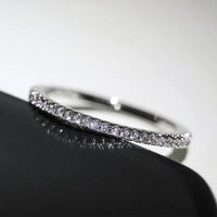 Dainty Half Eternity Ring | Crystal Band-SILBER-5-State of Style