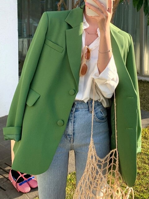 Daisy Blazer | Blazer for Women-Green-S-State of Style