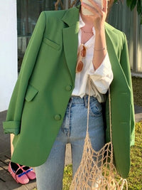 Daisy Blazer | Blazer for Women-Green-S-State of Style