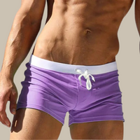 Dalton - Quick-Dry Swim Shorts for Men | Stretch Swim Trunks-Purple-S-State of Style