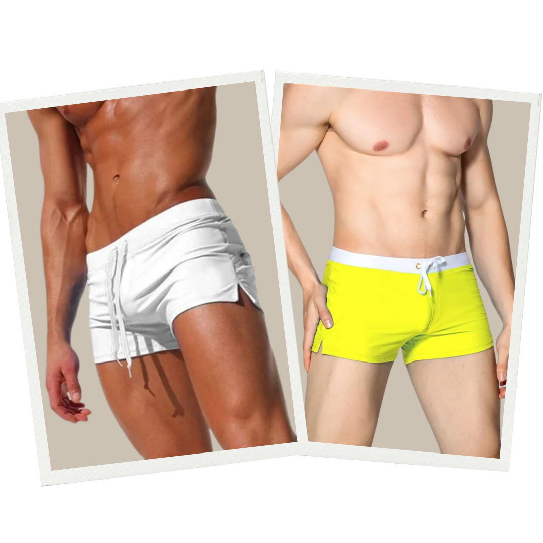 Dalton - Quick-Dry Swim Shorts for Men | Stretch Swim Trunks-Royal Blue-S-State of Style