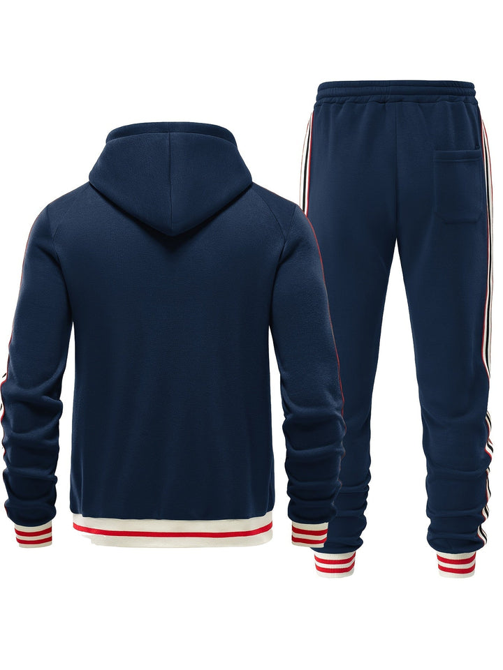 Damon - Men's Comfortable Tracksuit-Dark blue-S-State of Style