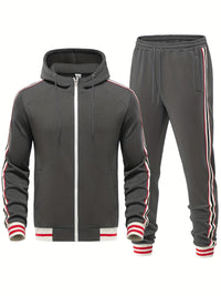 Damon - Men's Comfortable Tracksuit-Dark grey-S-State of Style