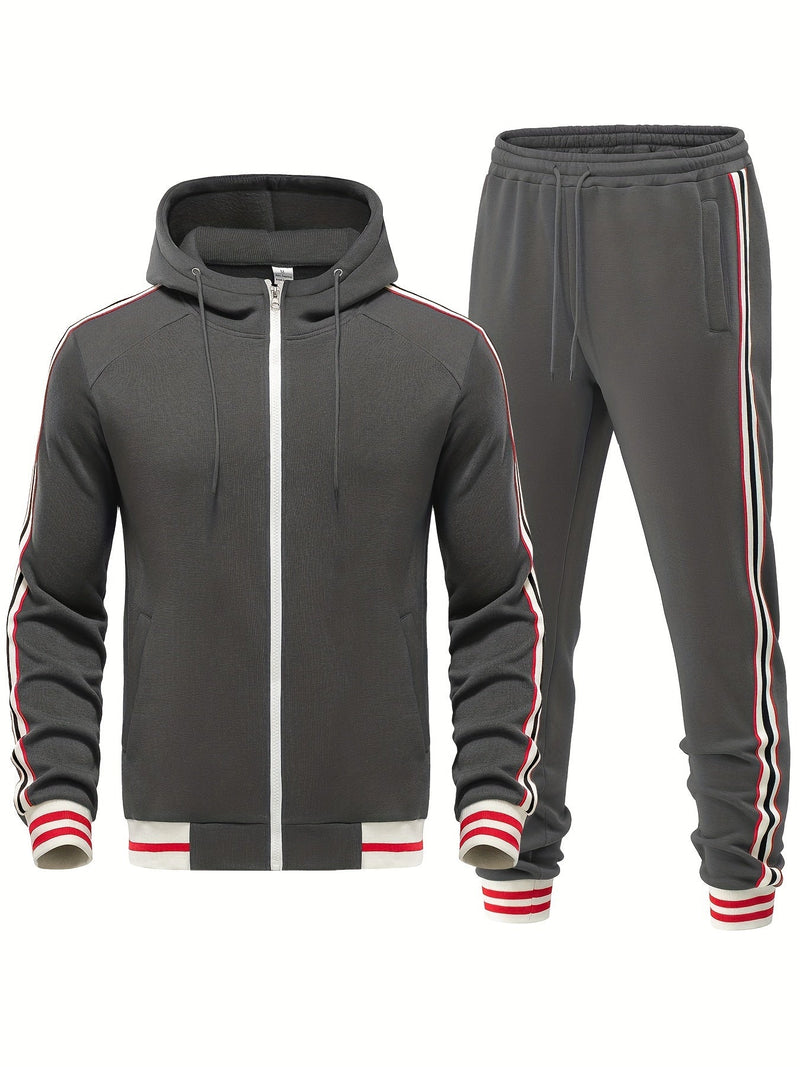Damon - Men's Comfortable Tracksuit-Dark grey-S-State of Style