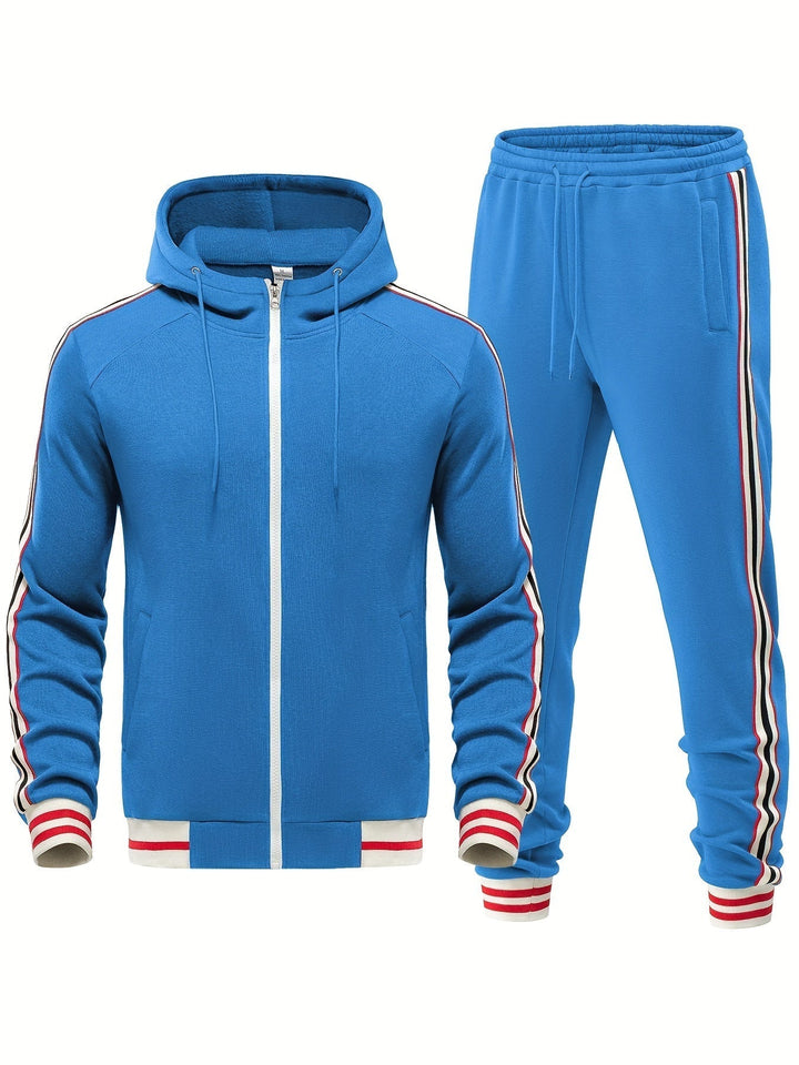 Damon - Men's Comfortable Tracksuit-Light blue-S-State of Style