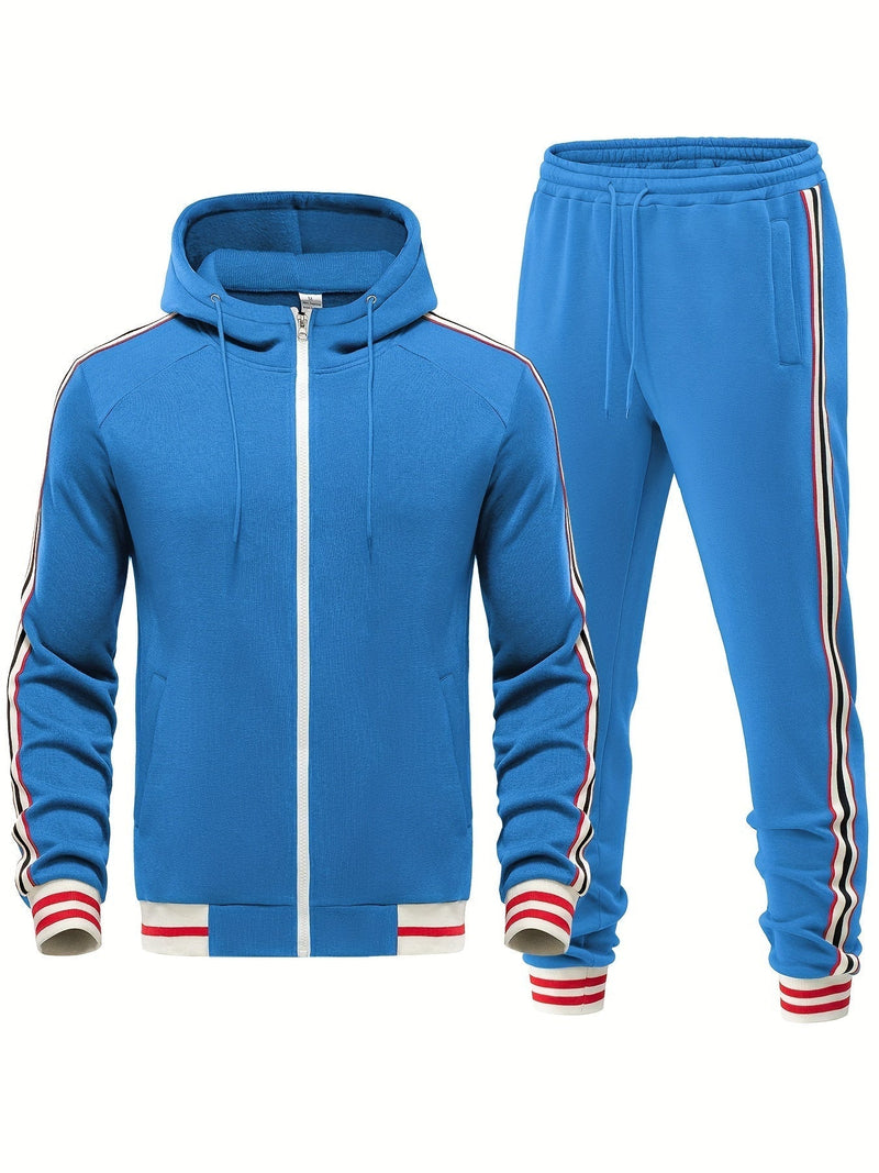 Damon - Men's Comfortable Tracksuit-Light blue-S-State of Style