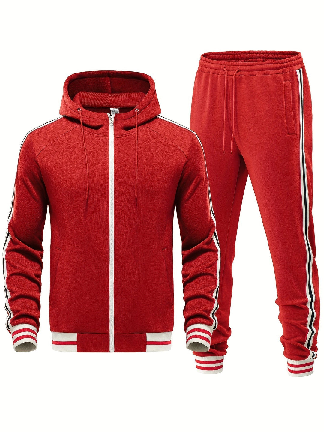 Damon - Men's Comfortable Tracksuit-Red-S-State of Style
