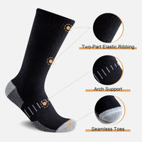 Daniel Crew Socks for Men (6 Pairs)-Black-S (6-8 AU)-State of Style