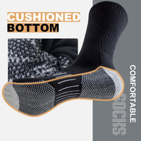 Daniel Crew Socks for Men (6 Pairs)-Black-S (6-8 AU)-State of Style