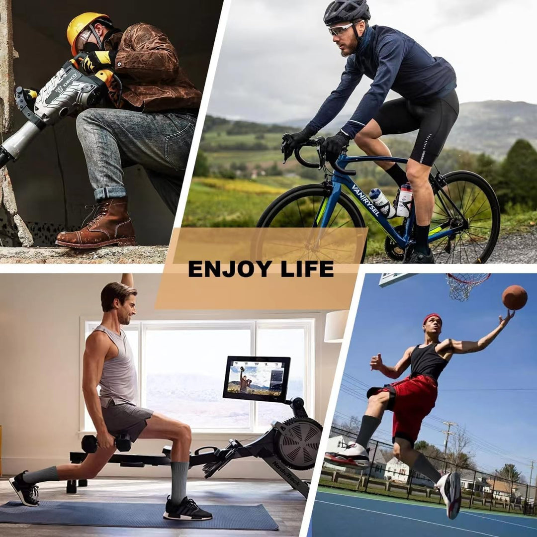 Daniel Crew Socks for Men (6 Pairs)-Black-S (6-8 AU)-State of Style