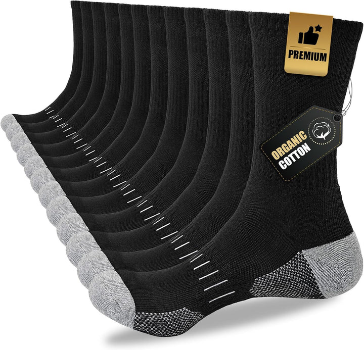 Daniel Crew Socks for Men (6 Pairs)-Black-S (6-8 AU)-State of Style