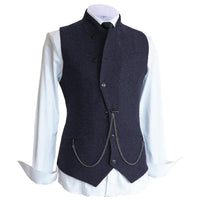 Daniel Traditional Vest – Wool Tweed Waistcoat with Tailored Fit-Brown-State of Style