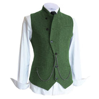 Daniel Traditional Vest – Wool Tweed Waistcoat with Tailored Fit-Green-State of Style