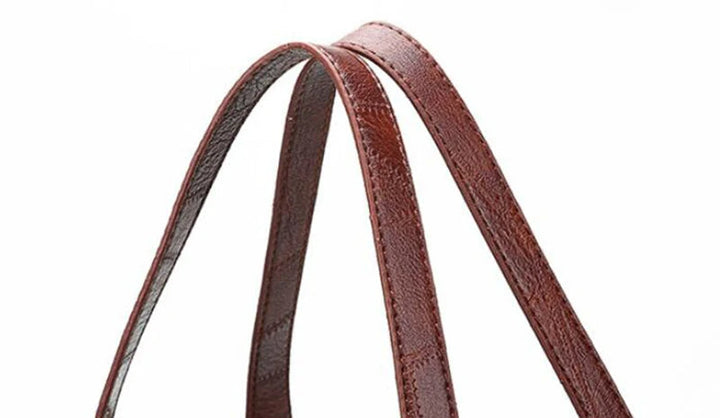 Daniela Traditional Bag – Vintage PU Leather Handbag with Shoulder Strap-Brown-State of Style