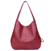 Daniela Traditional Bag – Vintage PU Leather Handbag with Shoulder Strap-Wine Red-State of Style