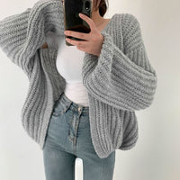 DaphnesVest | Warm Cardigan for Women-Grey-One Size-State of Style