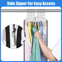 Clear Gusseted Garment Covers – 3-Pack Storage Bags with Side Zipper (Buy 1, Take 1 FREE)