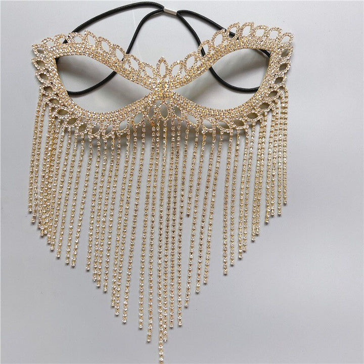 Dazzling Veil Mask | Masquerade Face Jewellery-Type A: Glow Colour-State of Style