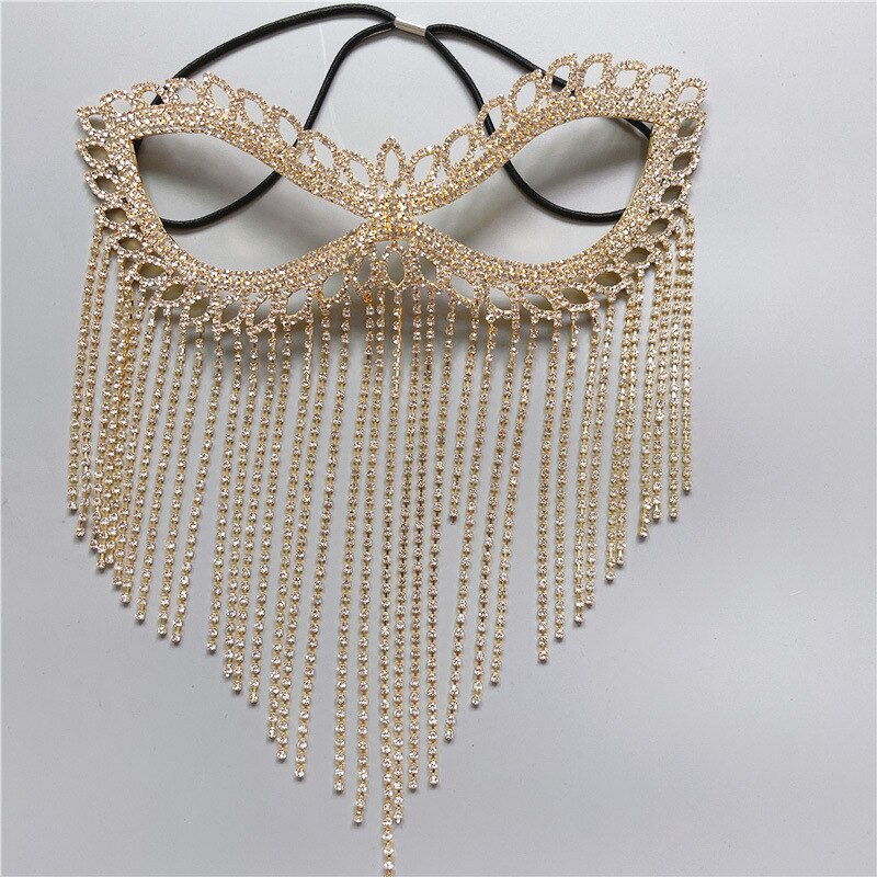 Dazzling Veil Mask | Masquerade Face Jewellery-Type A: Glow Colour-State of Style