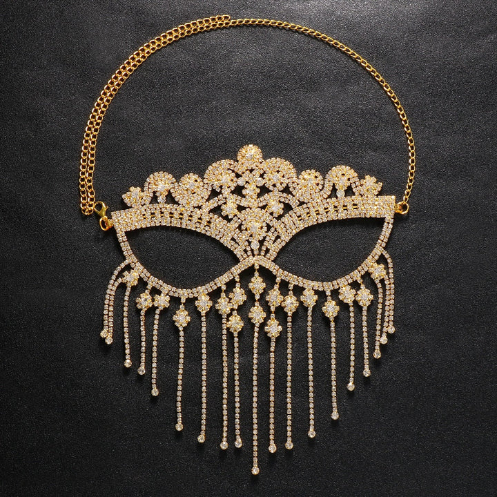 Dazzling Veil Mask | Masquerade Face Jewellery-Type A: Glow Colour-State of Style