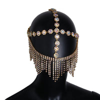 Dazzling Veil Mask | Masquerade Face Jewellery-Type A: Glow Colour-State of Style
