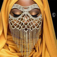 Dazzling Veil Mask | Masquerade Face Jewellery-Type A: Glow Colour-State of Style