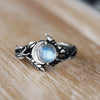 Stylish Moonstone Statement Ring - Iris