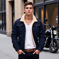 DEAVON - Timeless Bomber Jacket for Men-Black-S-State of Style