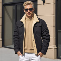 DEAVON - Timeless Bomber Jacket for Men-Black-S-State of Style