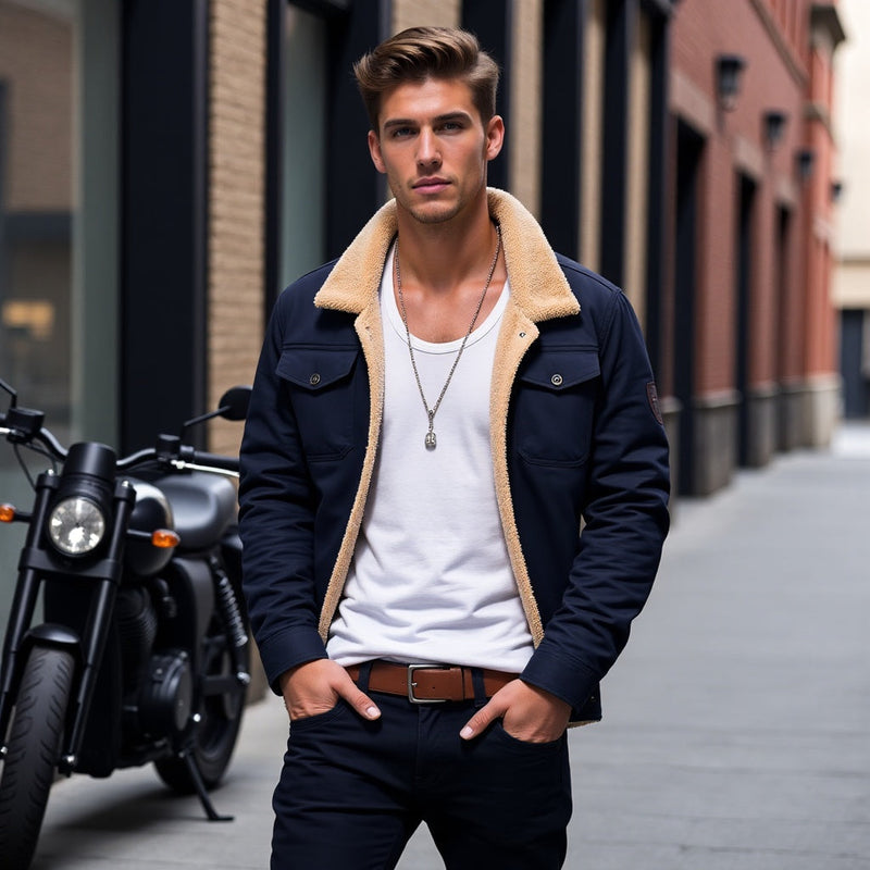DEAVON - Timeless Bomber Jacket for Men-Black-S-State of Style