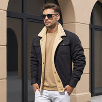DEAVON - Timeless Bomber Jacket for Men-Black-S-State of Style