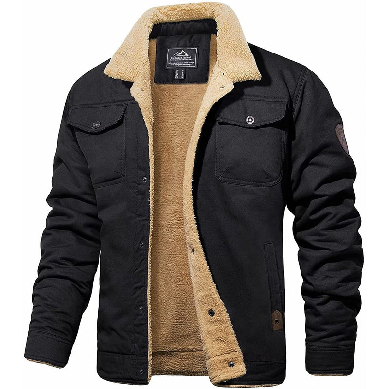 DEAVON - Timeless Bomber Jacket for Men-Black-S-State of Style