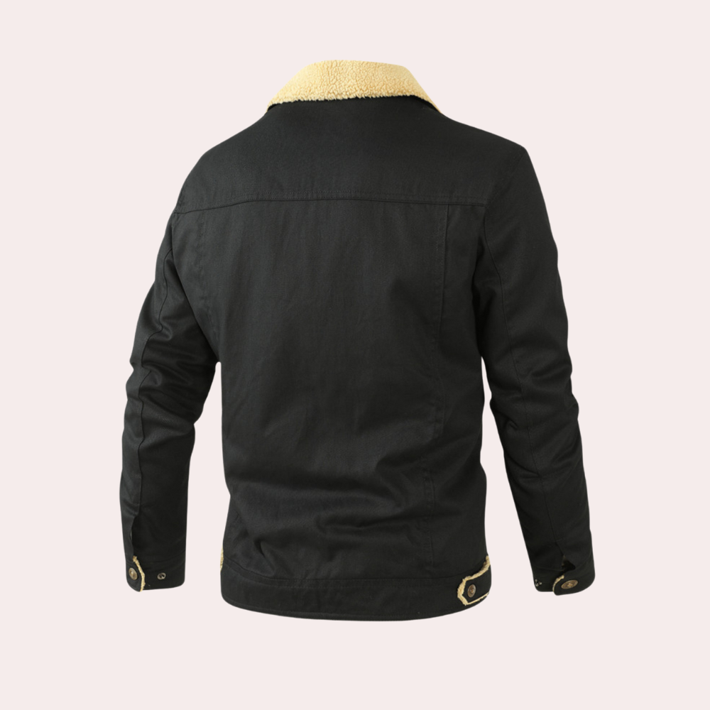 DEAVON - Timeless Bomber Jacket for Men-Black-S-State of Style