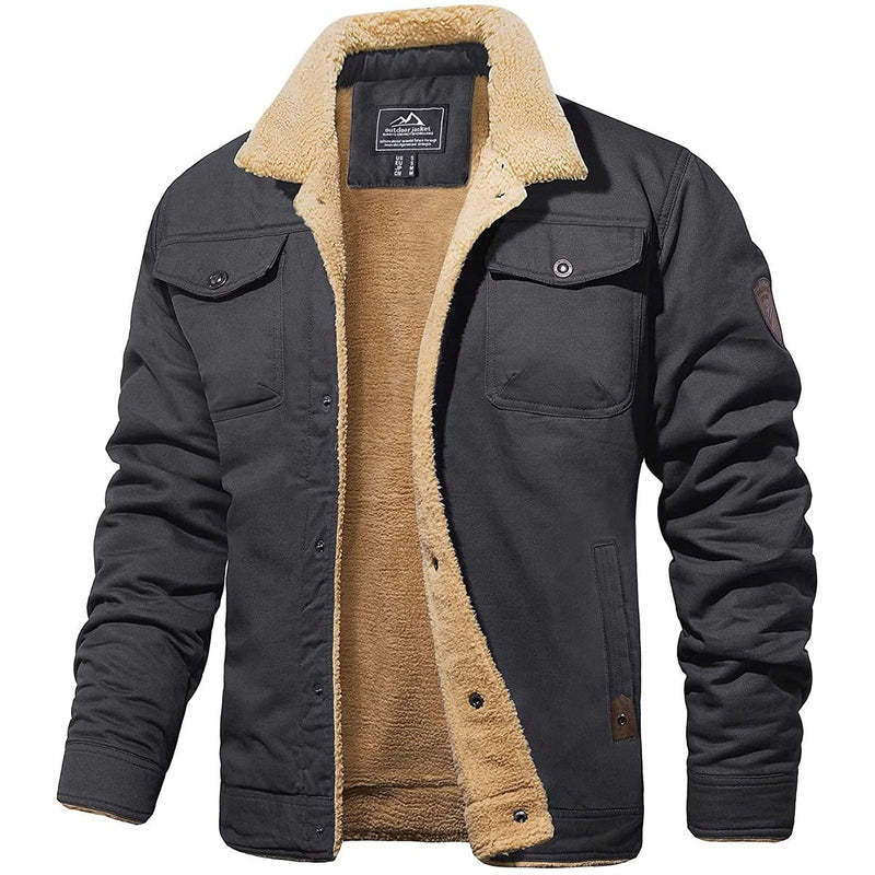 DEAVON - Timeless Bomber Jacket for Men-Dark grey-S-State of Style