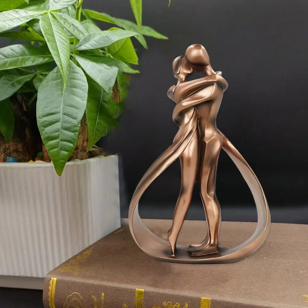 Decorative Sculpture of Embracing Figures - Seraphina-Bronze-State of Style