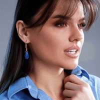 Deep Blue Lapis Earrings by the Dreamers – Selene-State of Style