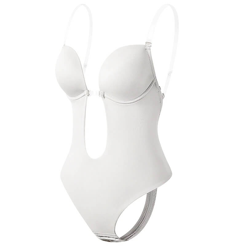 DEEP V BACKLESS BODY SHAPER-White-S-State of Style